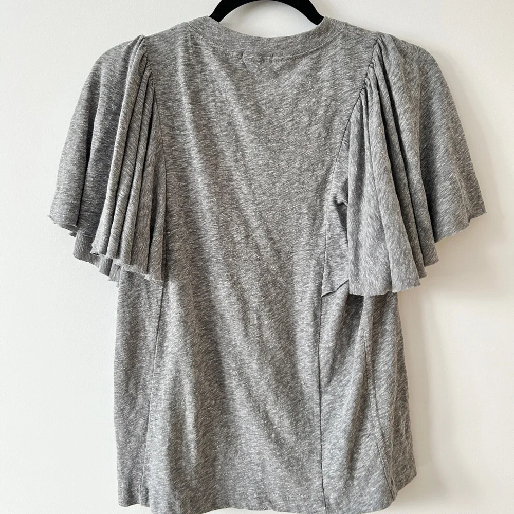 Unsubscribed Ruffle Grey Tee - Picture 3 of 4